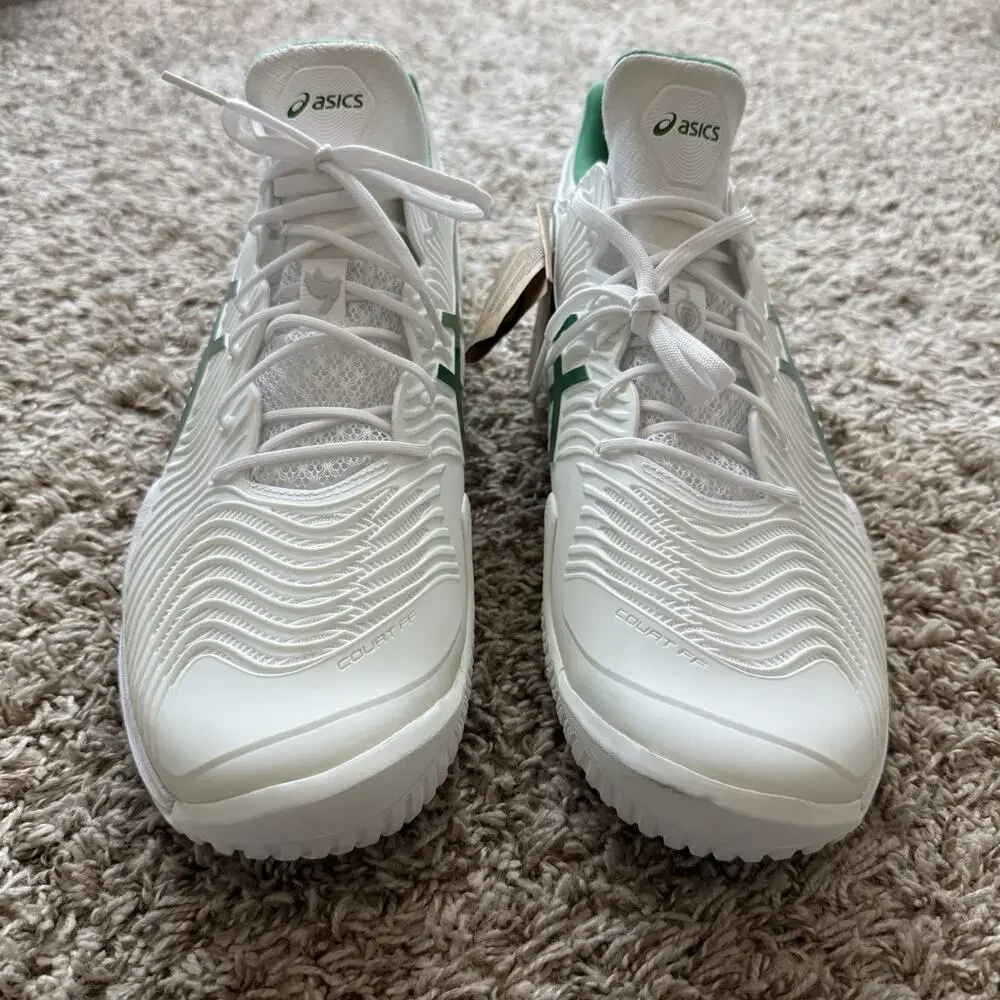 NWT Asics Court FF Novak White Green Australian Open Tennis Shoes Men’s Size 15